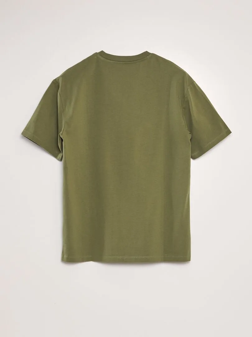 CAMISETA DE ALGODóN LISA  VERDE