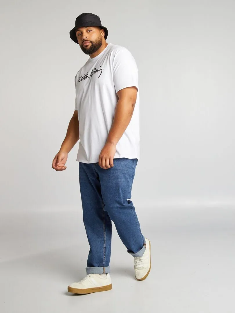 CAMISETA DE CUELLO REDONDO 'KEITH HARING'  BLANCO