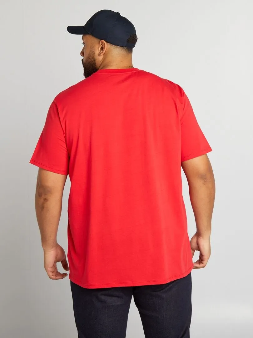 CAMISETA DE CUELLO REDONDO 'NIRVANA'  ROJO