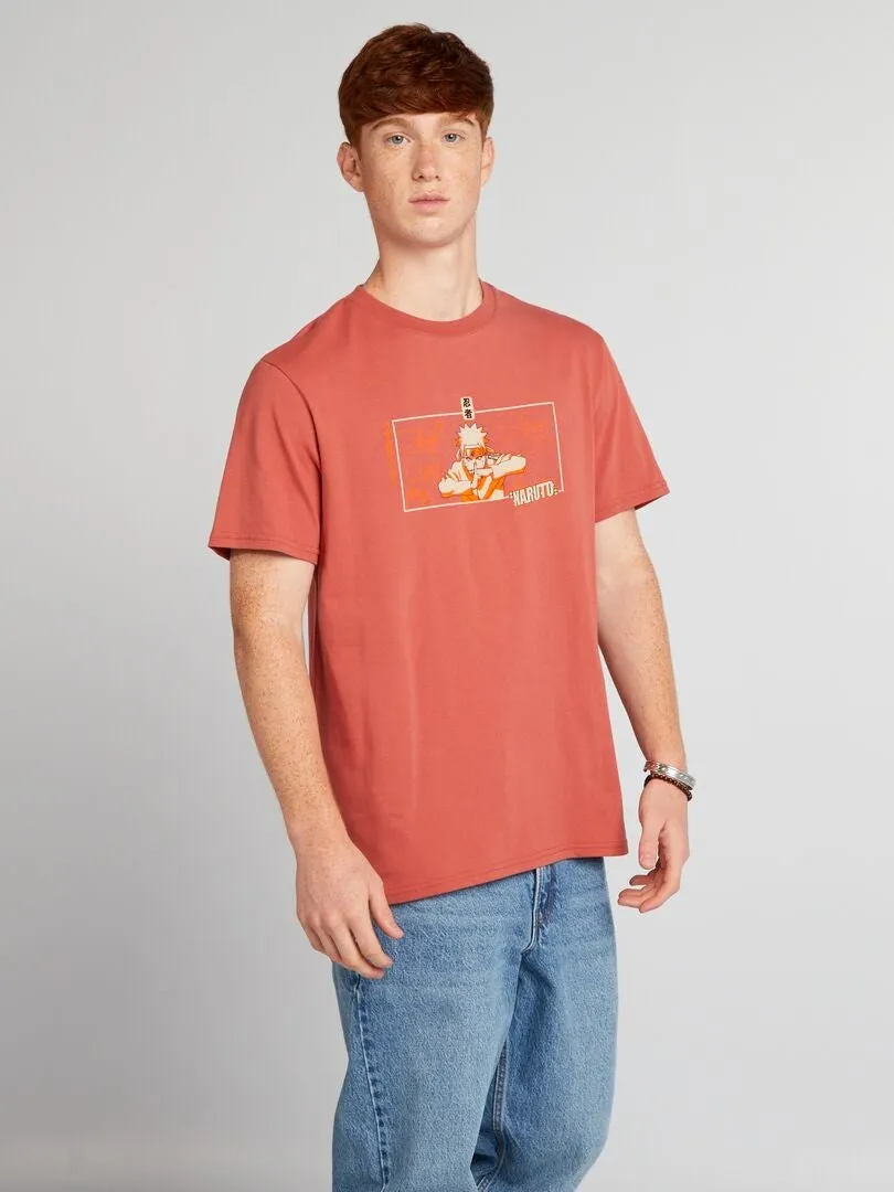 CAMISETA DE MANGA CORTA 'NARUTO'  ROJO