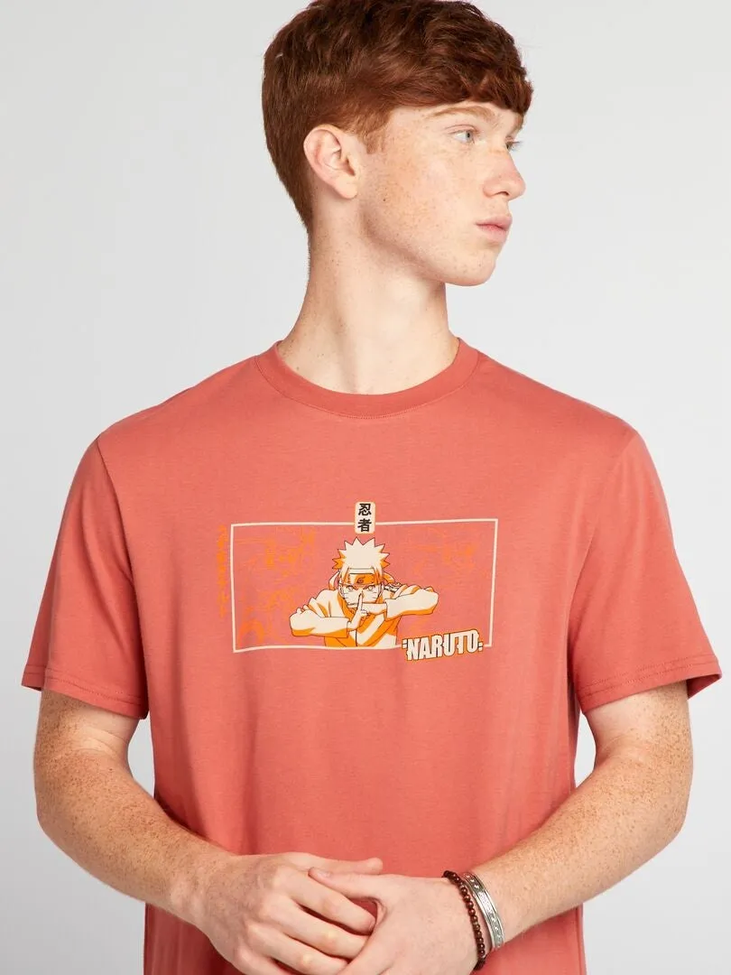 CAMISETA DE MANGA CORTA 'NARUTO'  ROJO