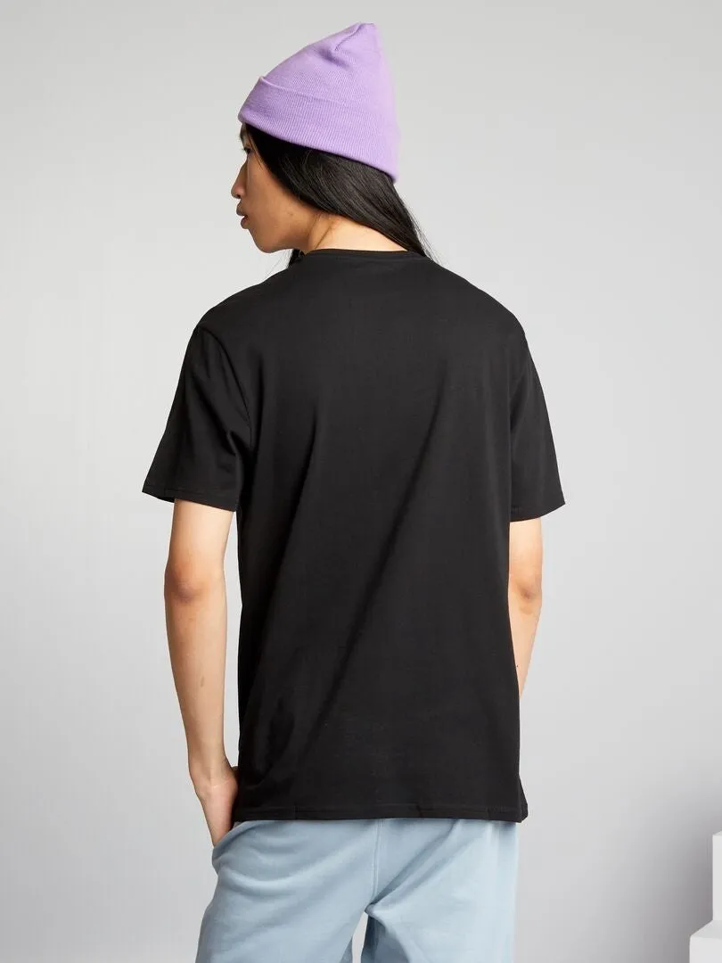 CAMISETA DE PUNTO CON CUELLO REDONDO  NEGRO