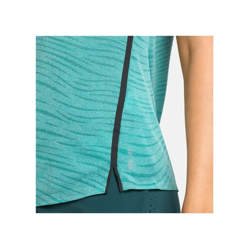 CAMISETA DE RUNNING ODLO ZEROWEIGHT ENGINEERED CHILLTEC (SIESTA MELANGE) MUJER
