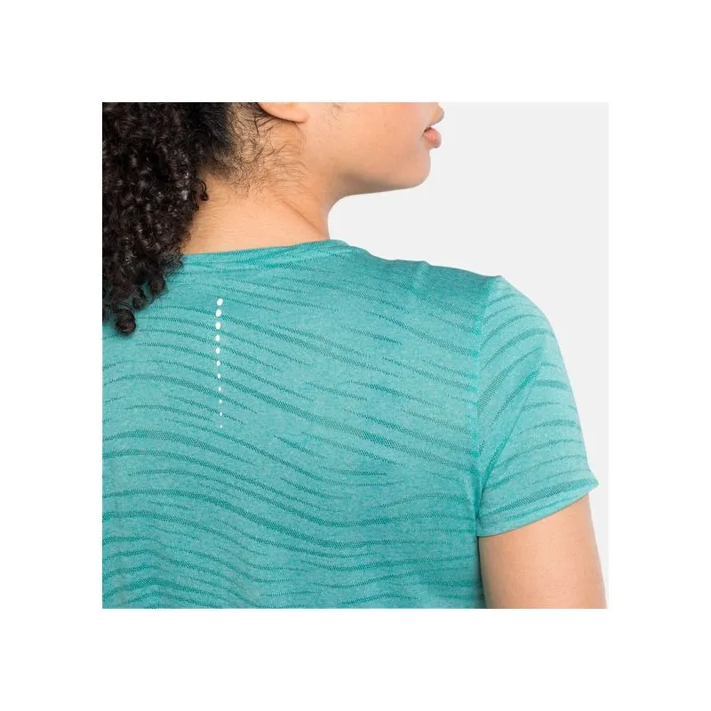 CAMISETA DE RUNNING ODLO ZEROWEIGHT ENGINEERED CHILLTEC (SIESTA MELANGE) MUJER