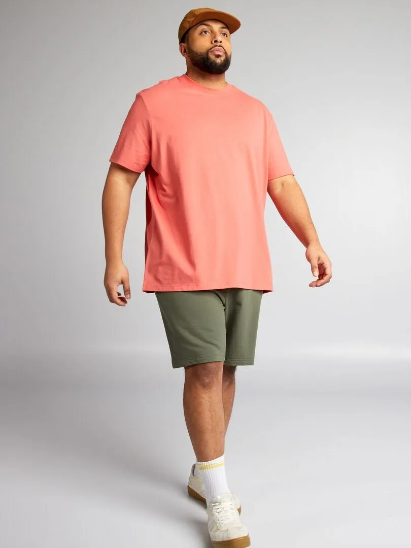 CAMISETA ELáSTICA DE MANGA CORTA  NARANJA
