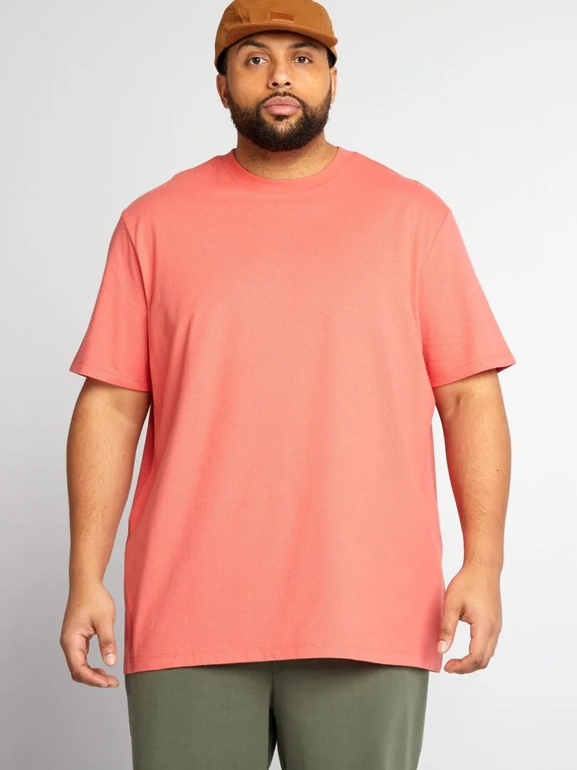 CAMISETA ELáSTICA DE MANGA CORTA  NARANJA