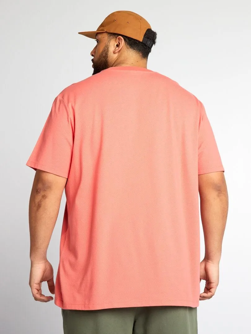 CAMISETA ELáSTICA DE MANGA CORTA  NARANJA