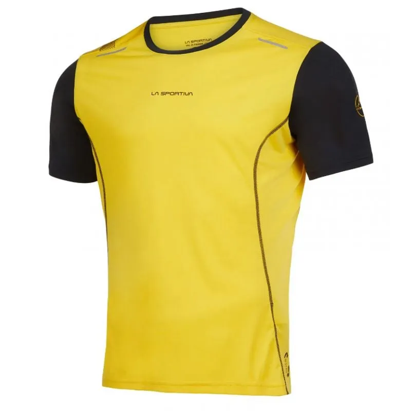 Camiseta Lasportiva Tracer (Negra/Amarilla) Hombre