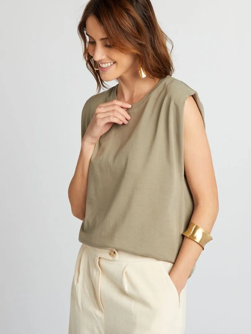 CAMISETA SIN MANGAS  VERDE