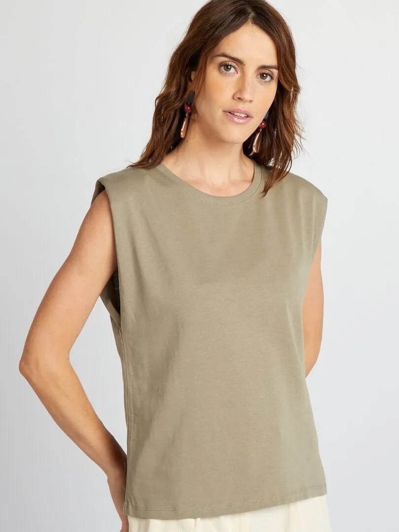 CAMISETA SIN MANGAS  VERDE