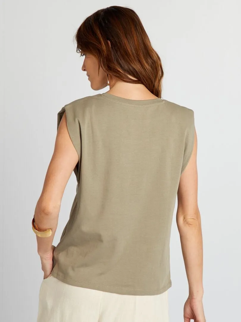 CAMISETA SIN MANGAS  VERDE