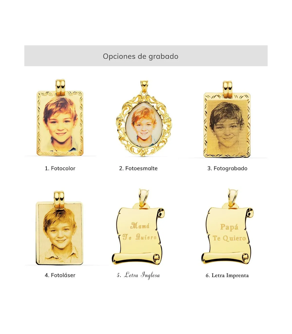 Chapa rectangular Colgante Oro 18K 26 mm