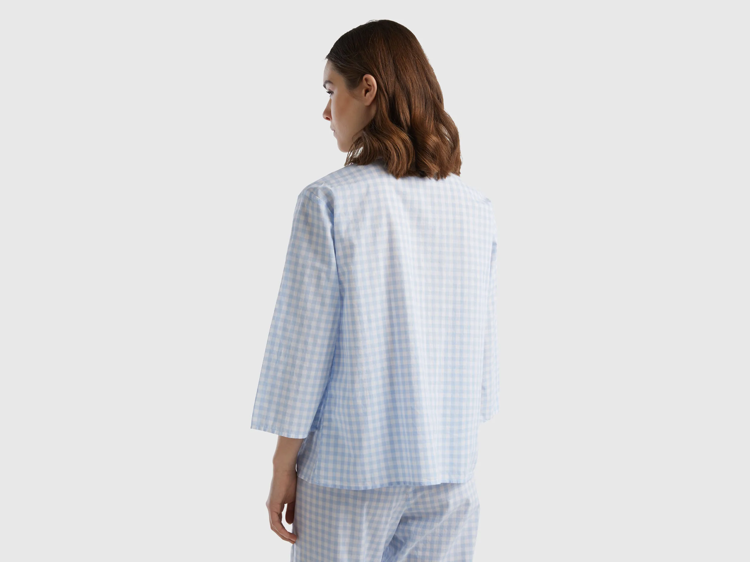 Chaqueta de pijama de cuadritos de Vichy