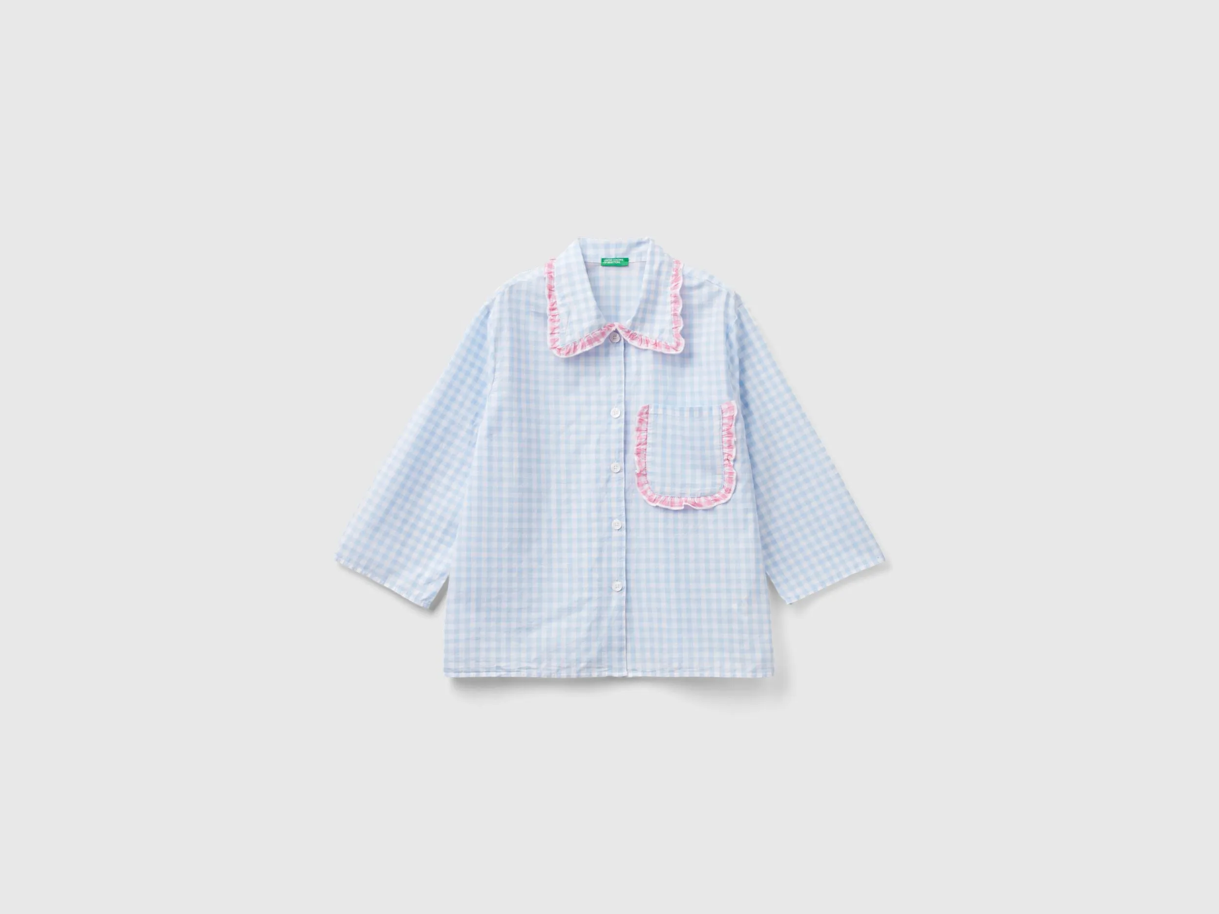 Chaqueta de pijama de cuadritos de Vichy