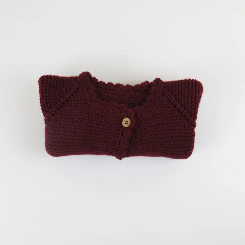 Chaqueta de punto granate