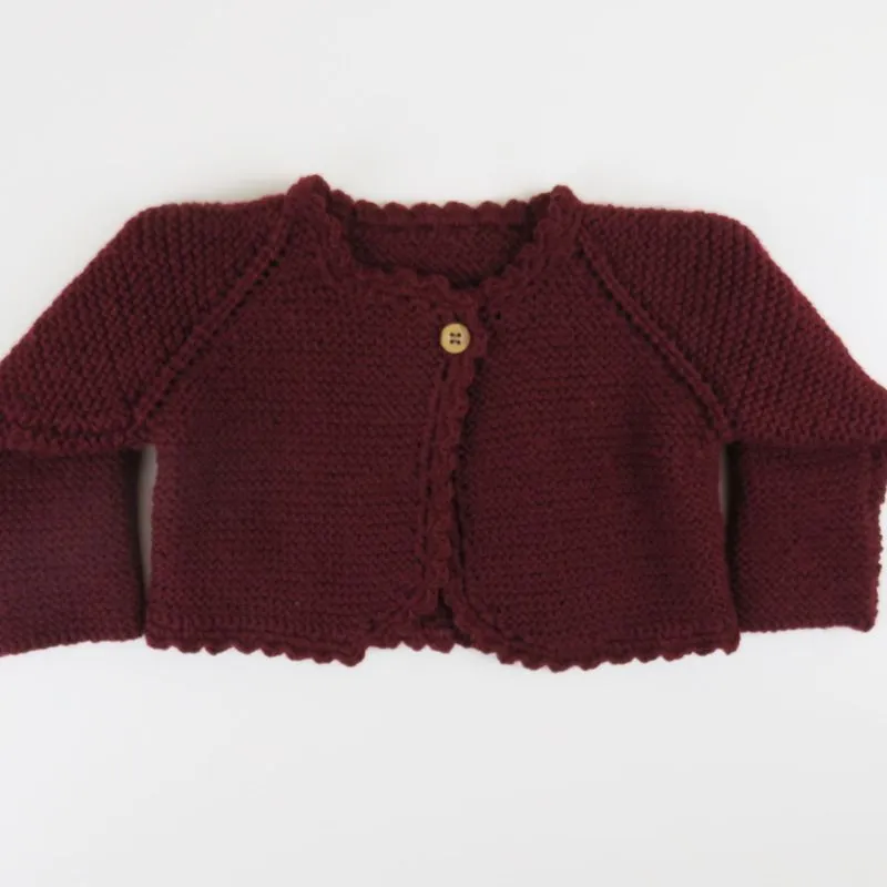 Chaqueta de punto granate