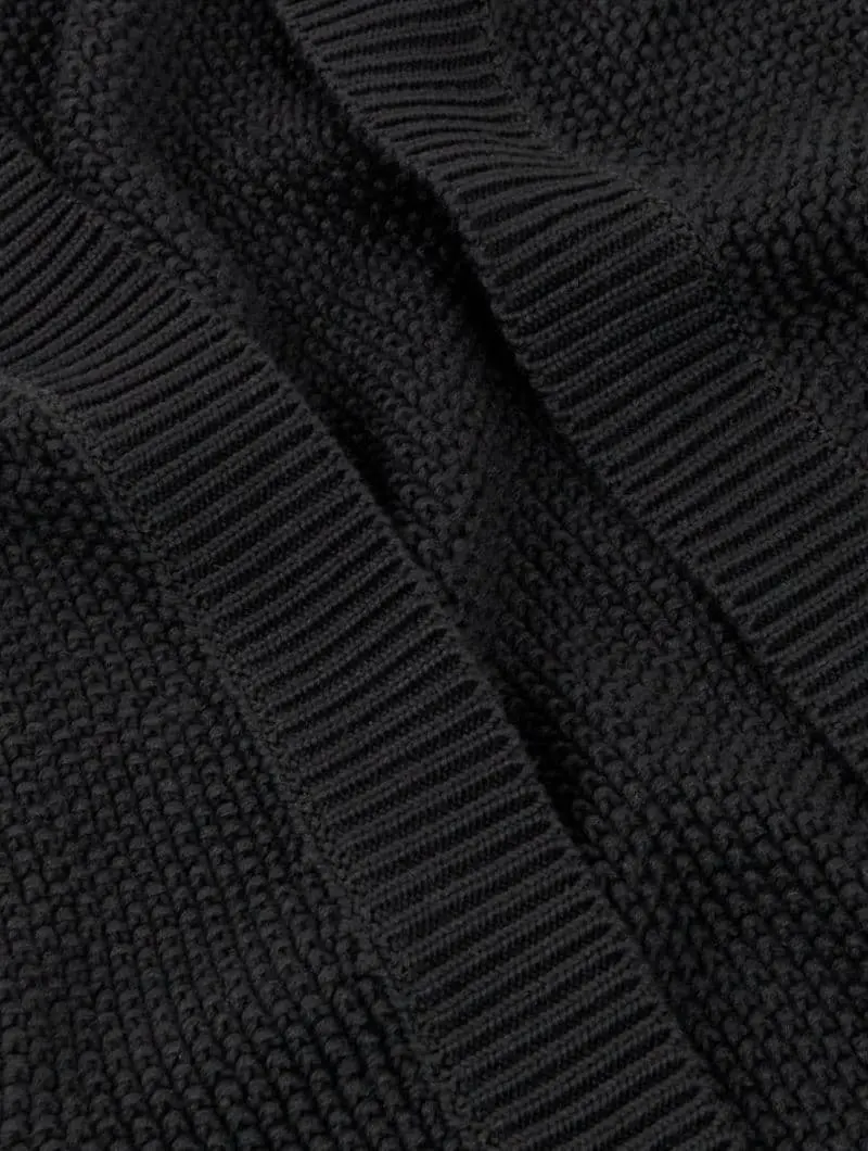 Chaqueta larga negra de algodón orgánico