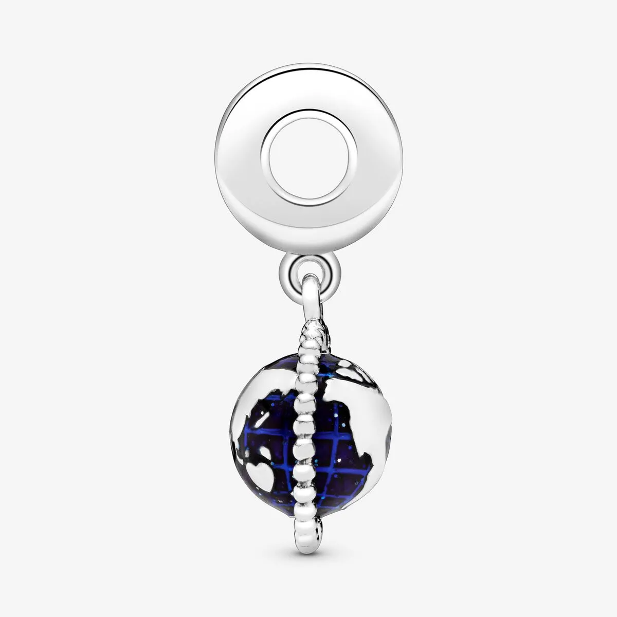 CHARM COLGANTE EN PLATA DE LEY GLOBO GIRATORIO  PANDORA