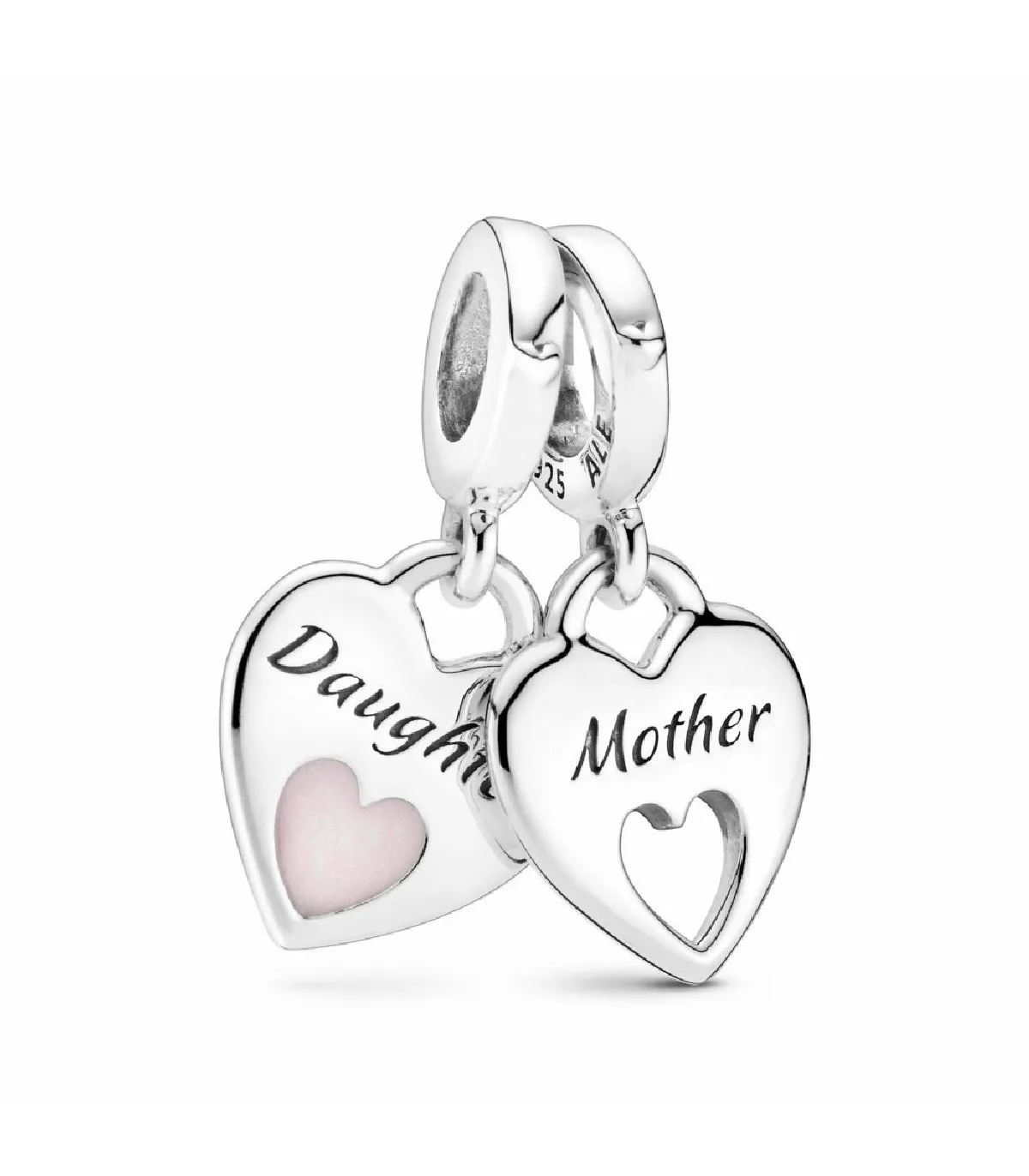 CHARM COLGANTE PANDORA CORAZóN DOBLE MADRE E HIJA  799187C01
