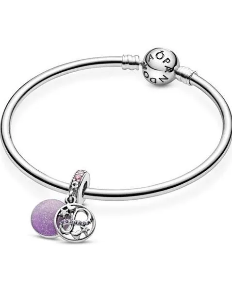 charm pandora  colgar estrellas brillantes y corazón