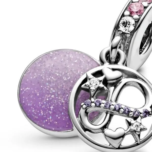charm pandora  colgar estrellas brillantes y corazón