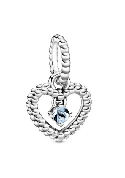 charm pandora colgar plata con esferas azula agua