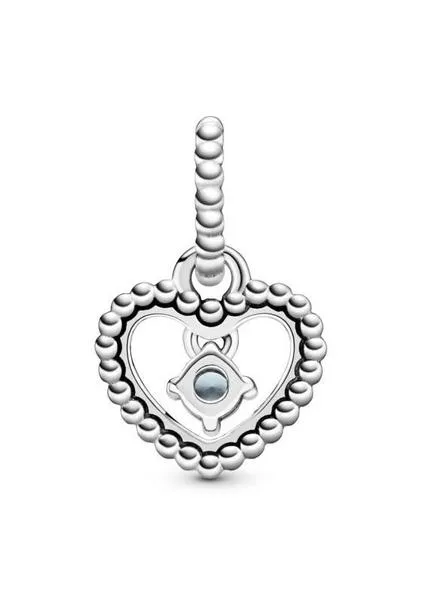 charm pandora colgar plata con esferas azula agua