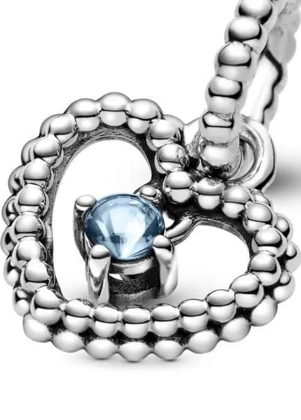 charm pandora colgar plata con esferas azula agua
