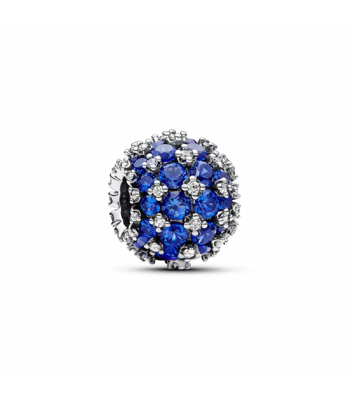 CHARM PANDORA REDONDO AZUL CON PAVé BRILLANTE  792630C02