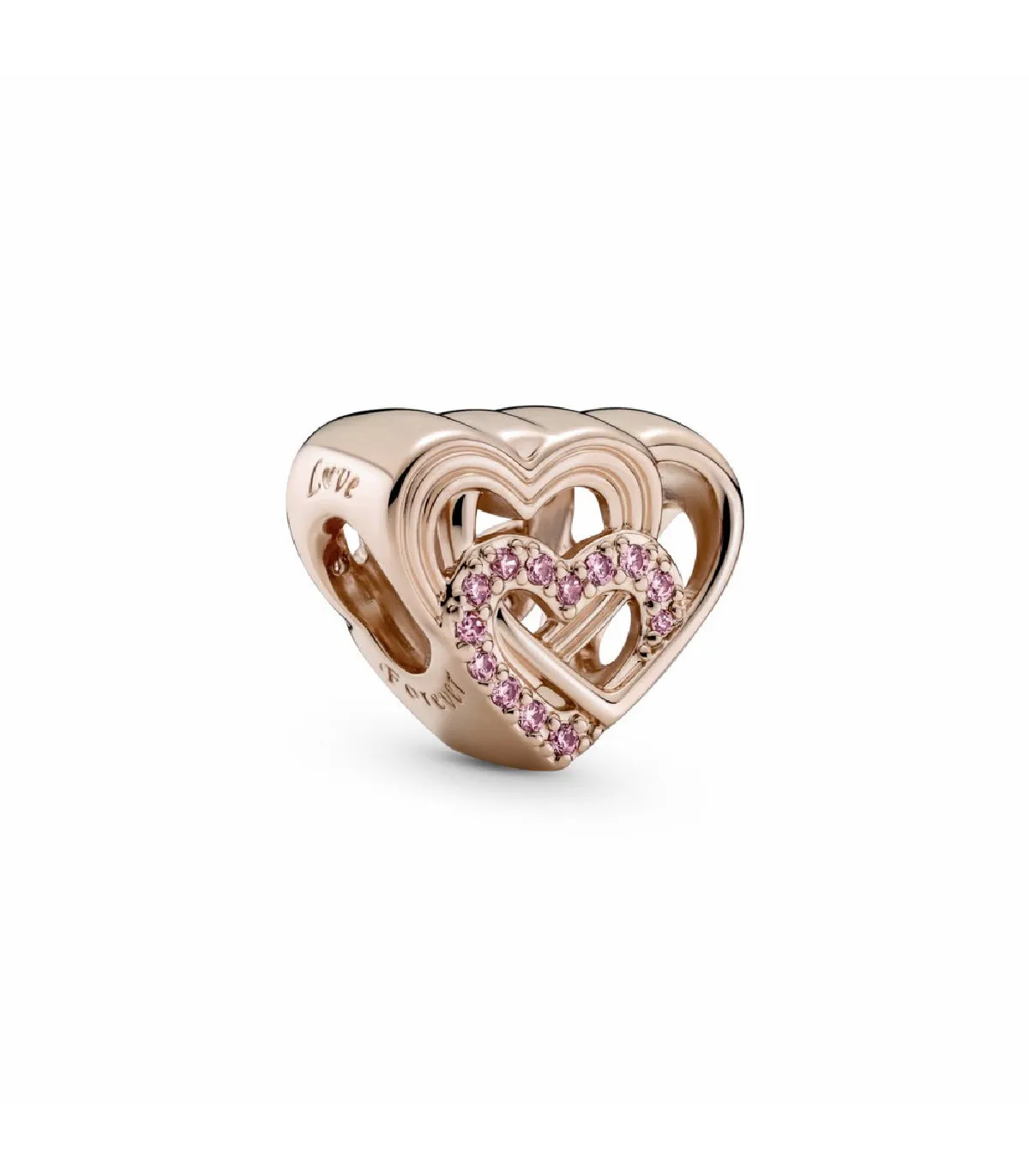CHARM PANDORA ROSE CORAZONES DE AMOR ENTRELAZADO  789529C01