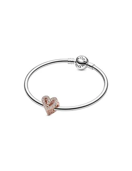 charm pandora rose filigrana corazón brillante