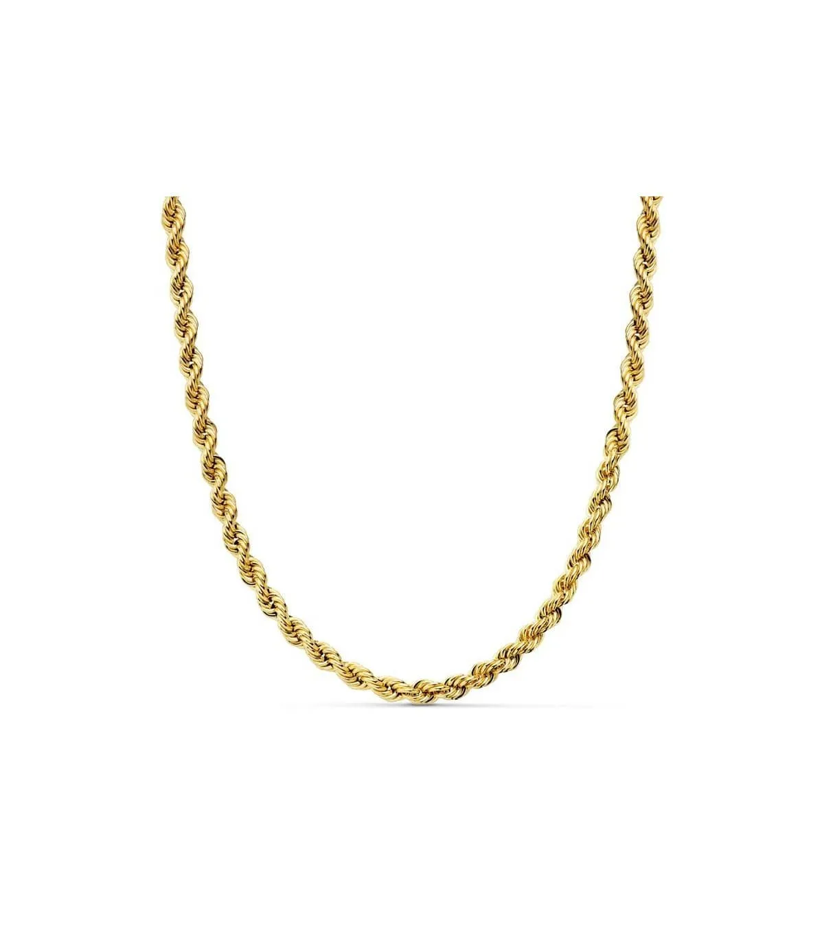 Chaîne Corde Torsadée Légère Or jaune 18k 50cm 4mm