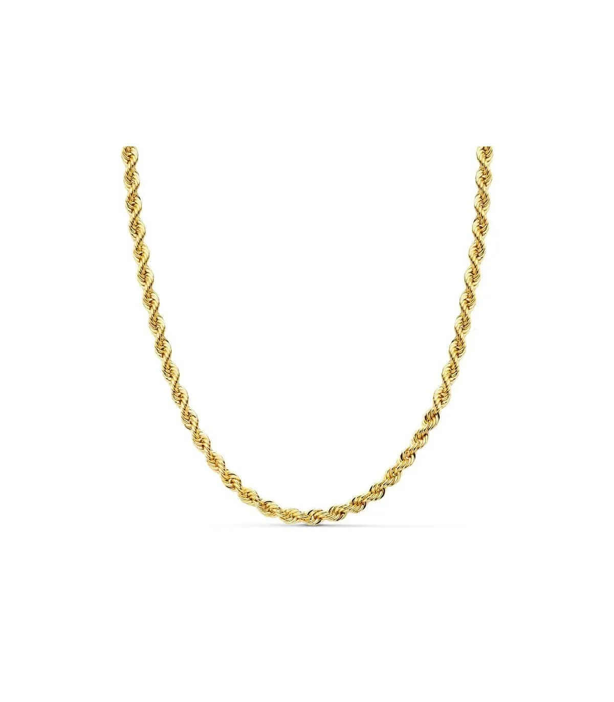 Chaîne Corde Torsadée Or jaune 18k 50cm 4mm