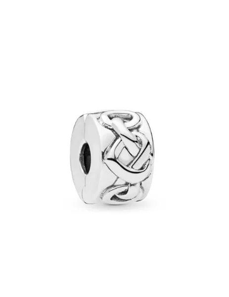 clip pandora corazones anudados