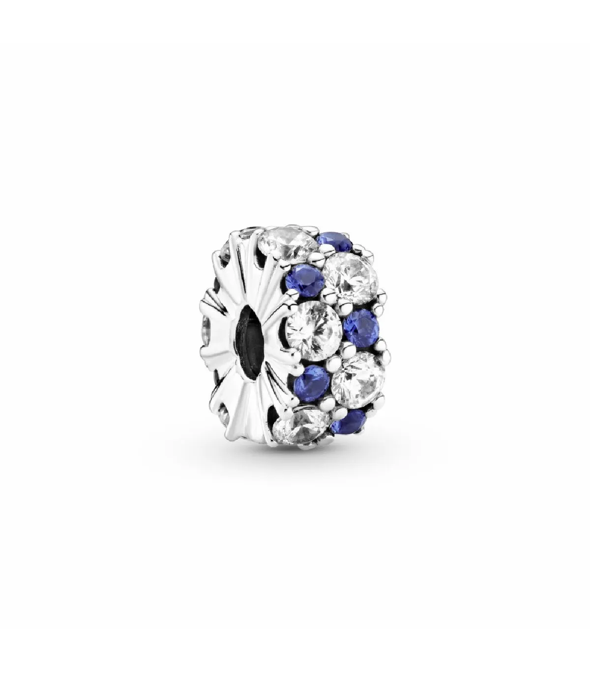CLIP PANDORA TRANSPARENTE Y AZUL BRILLANTE  799171C01