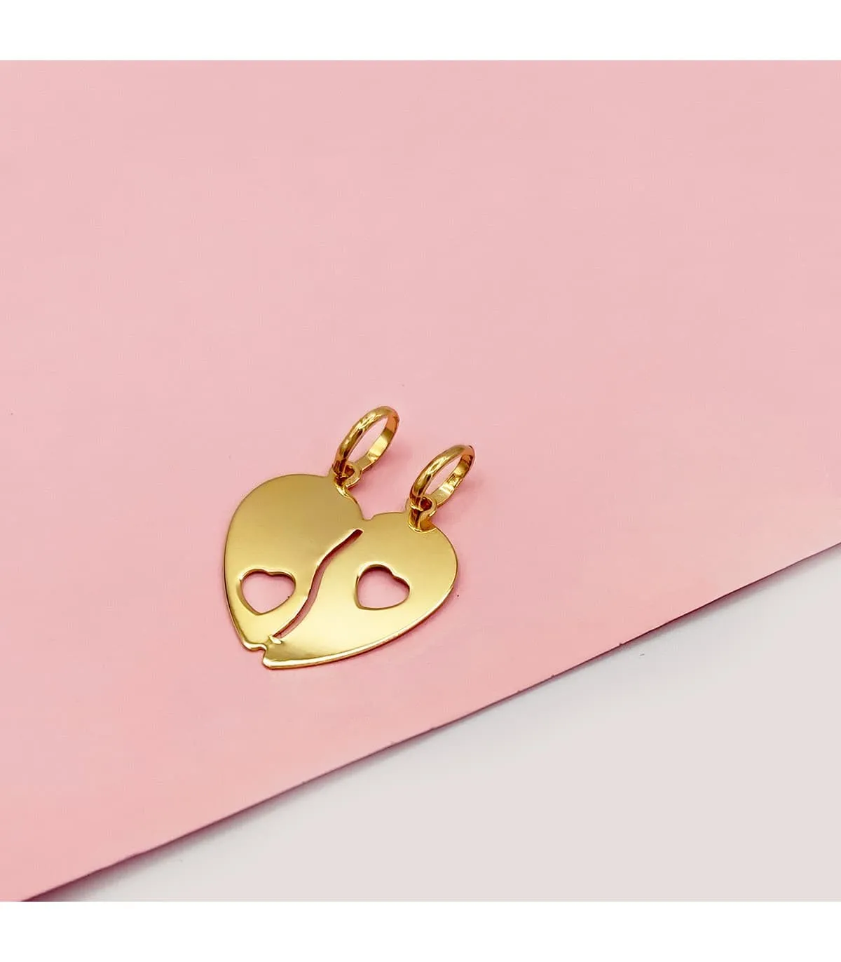 Colgante Corazón Partido Oro 18K