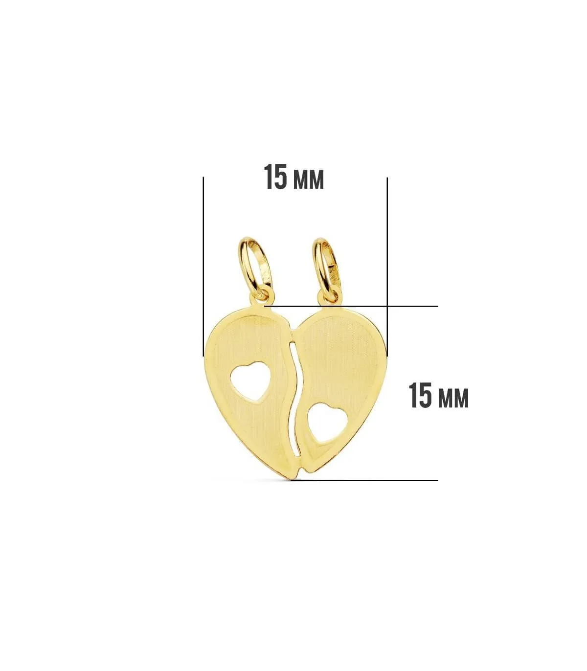Colgante Corazón Partido Oro 18K