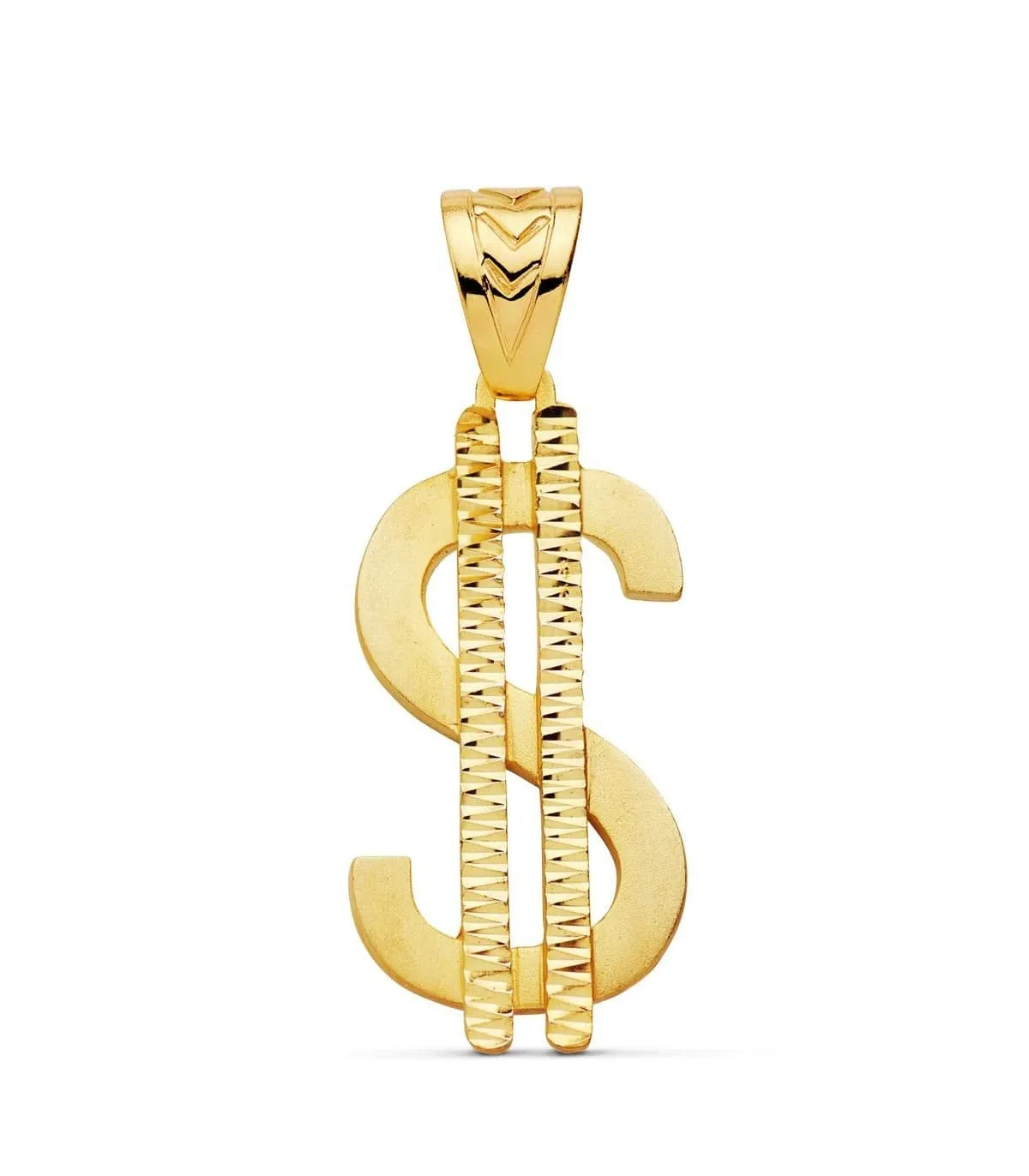 Colgante hombre Dólar Oro 18K