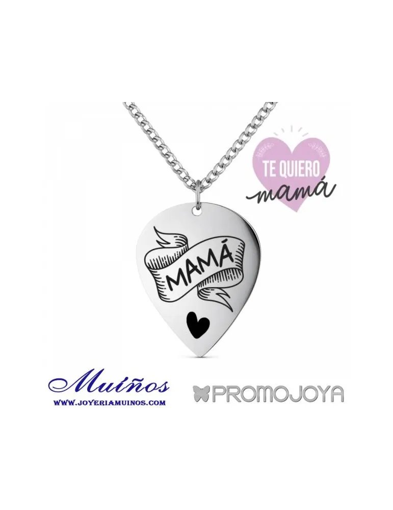 Colgante Mamá Púa acero promojoya