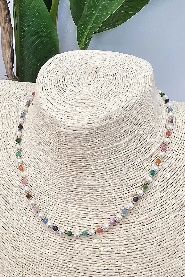 Collar Perlita Cristal