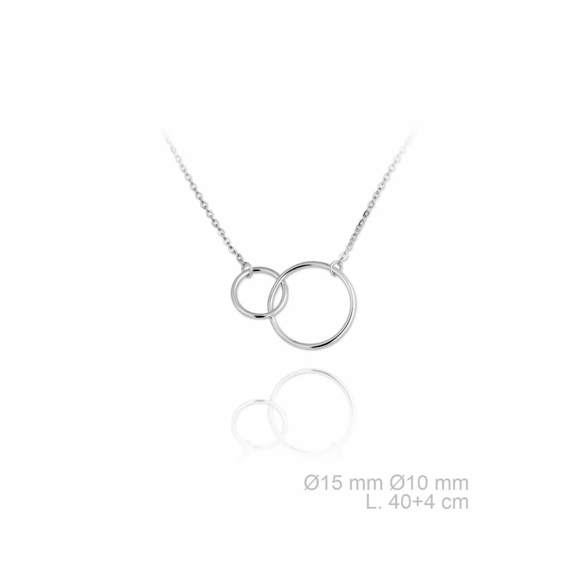 COLLAR PLATA DOBLE AROS  JOYAS DE IRENE