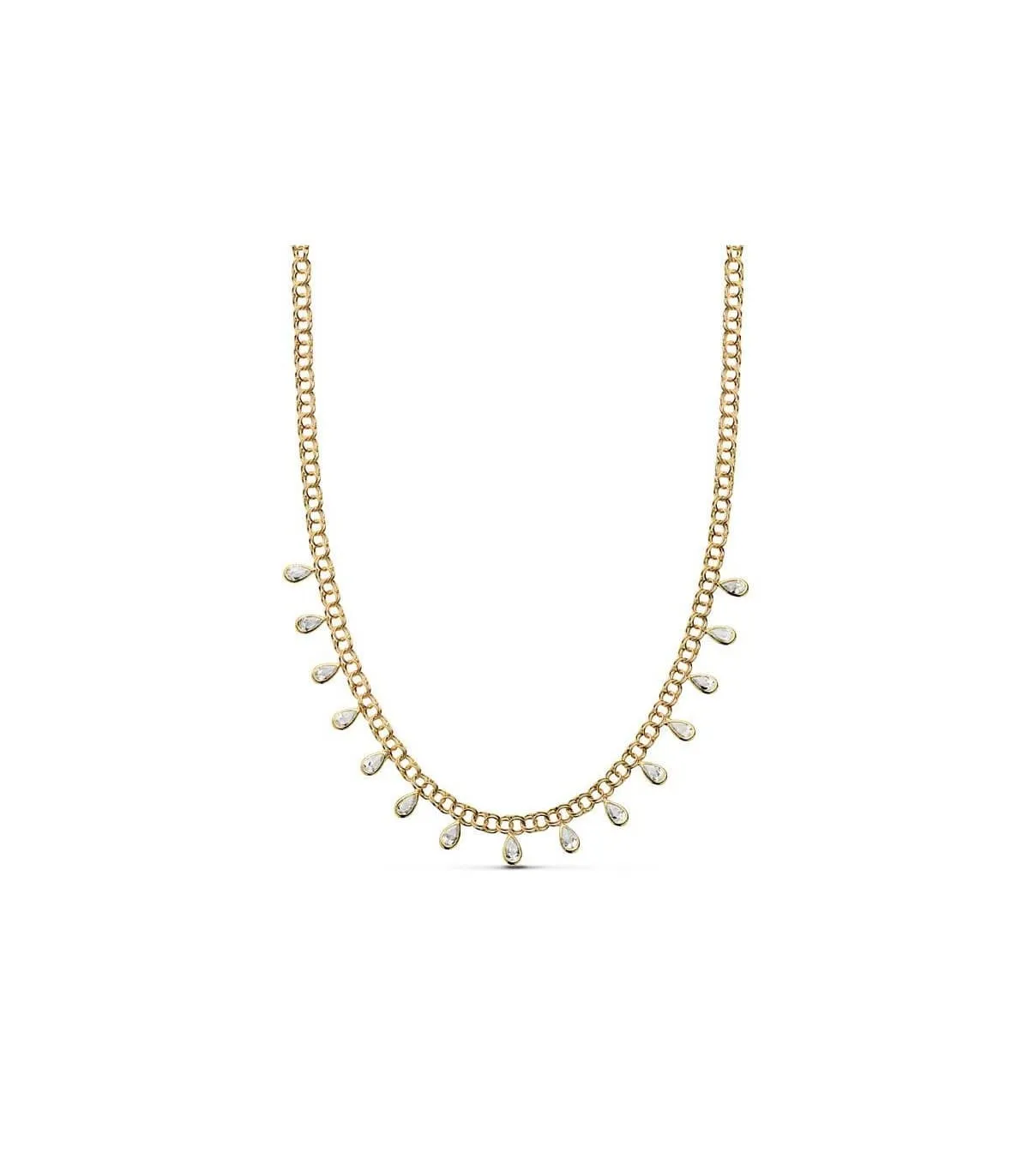 Collier or jaune 18k Zircon Tears