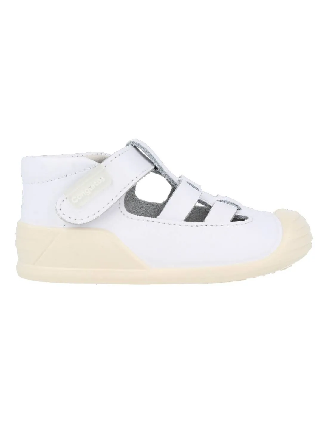 CONGUITOS  SANDALIA CANGREJERA PIEL BLANCO