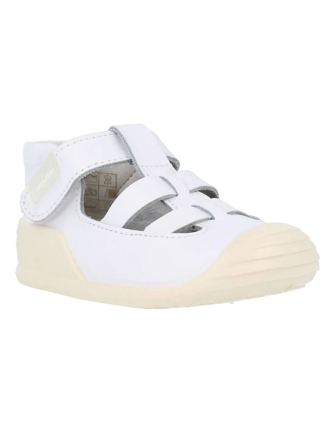 CONGUITOS  SANDALIA CANGREJERA PIEL BLANCO