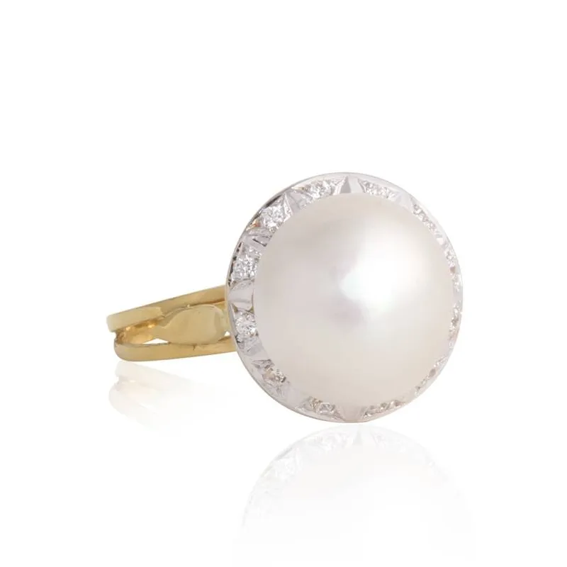 Conjunto "Eternity" Oro 18k P. Cultivada