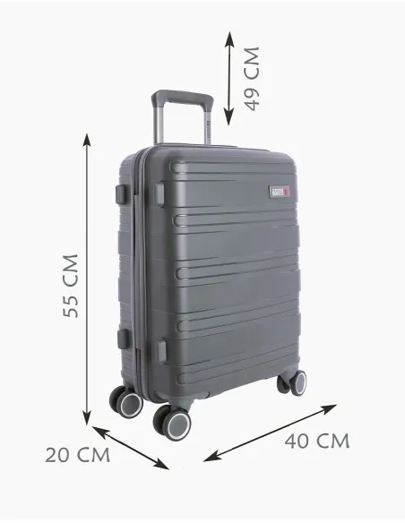 CORONEL TAPIOCA  SET DE MALETAS DE VIAJE DE CABINA Y MEDIANA / MALETA DE CABINA 55X40X20 / MALETA MEDIANA 64X45X25  FABIO