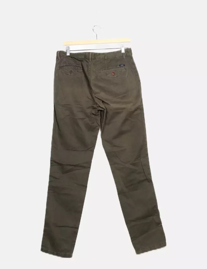 Cortefiel Pantalón chino verde