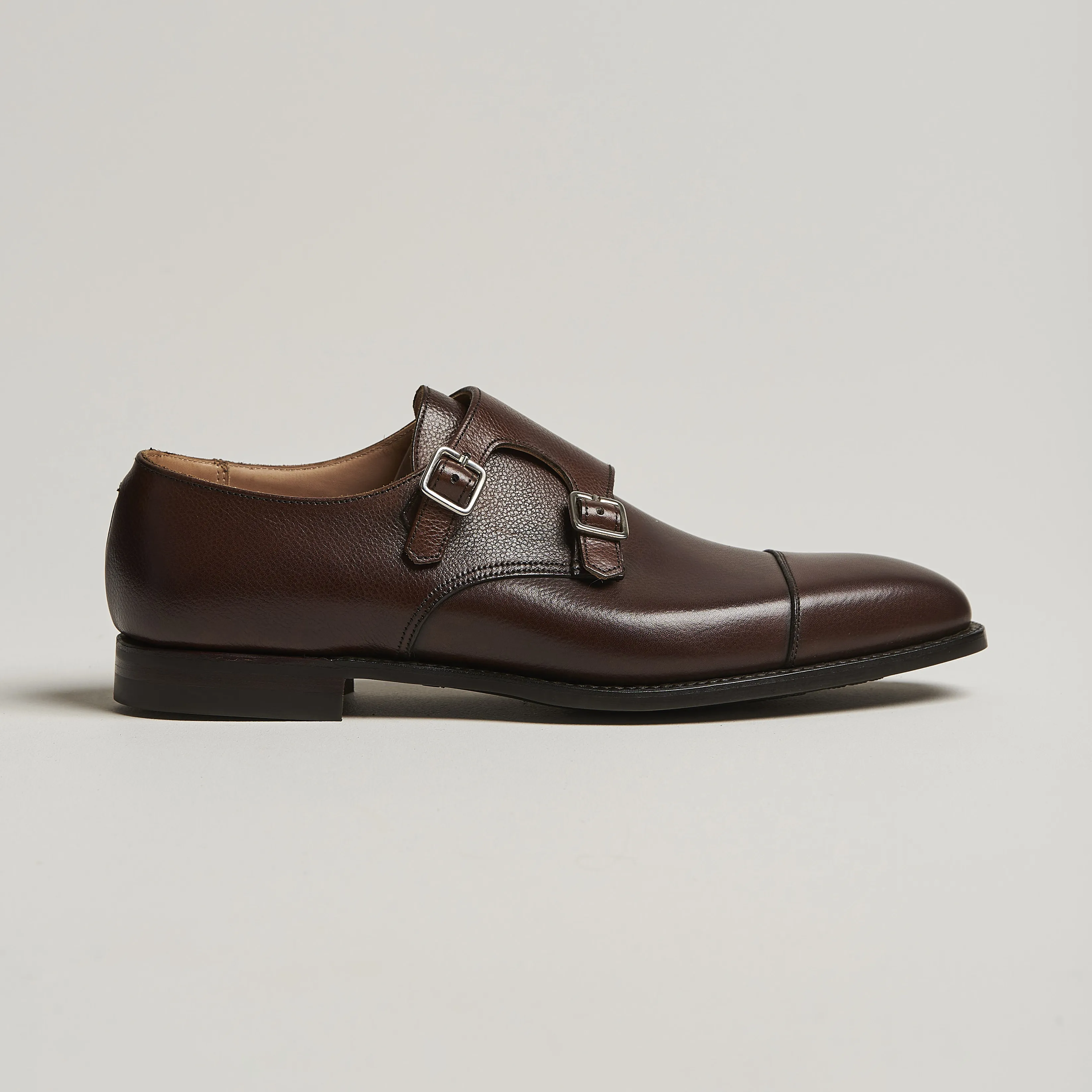 Crockett & Jones Lowndes Monkstrap City Sole Dark Brown Calf