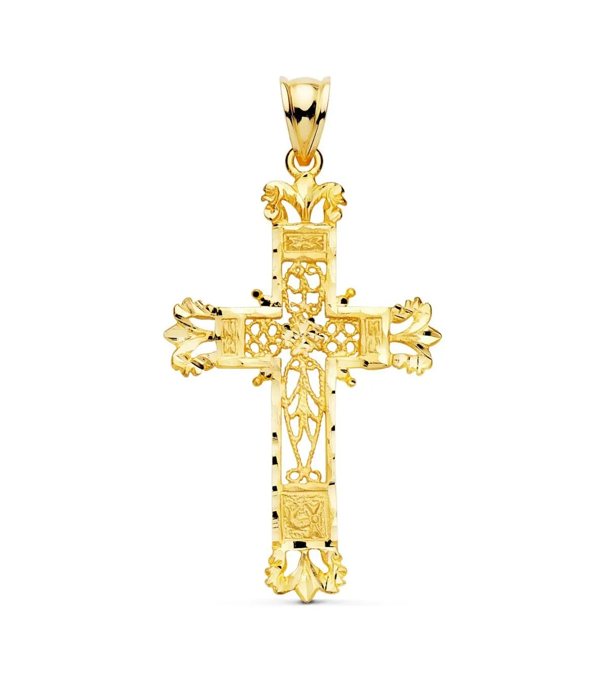Croix Filigrane Or Jaune 18K 44mm
