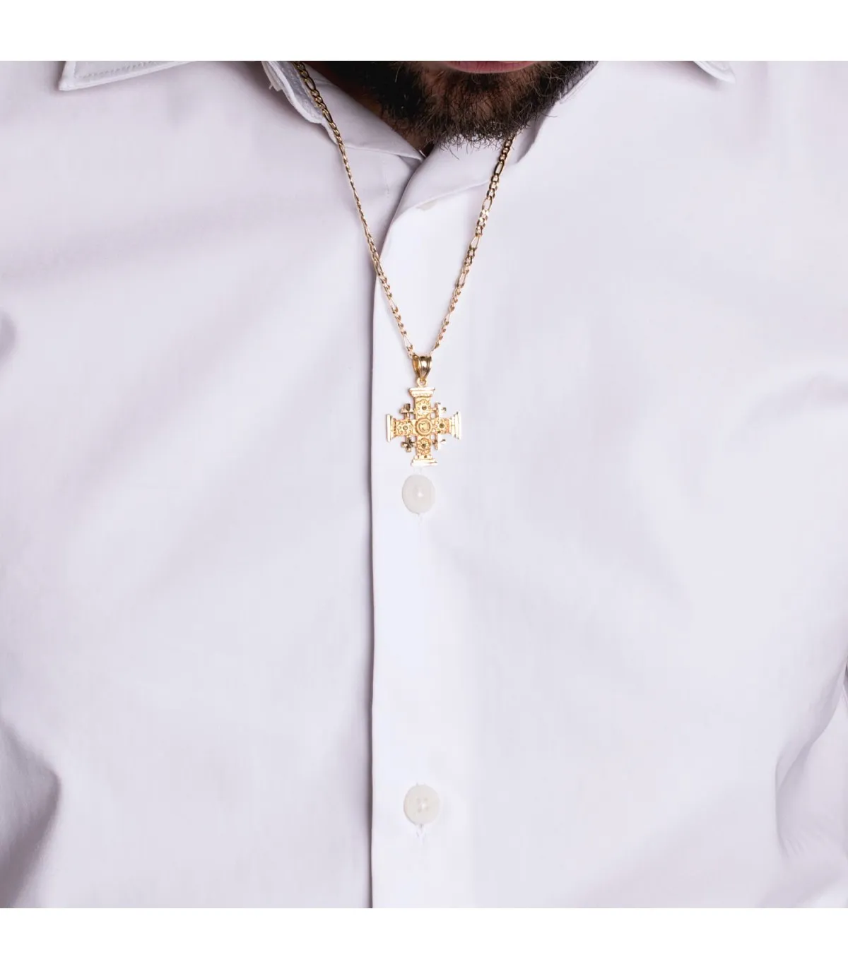 Croix Jérusalem Or jaune 18K 23 mm